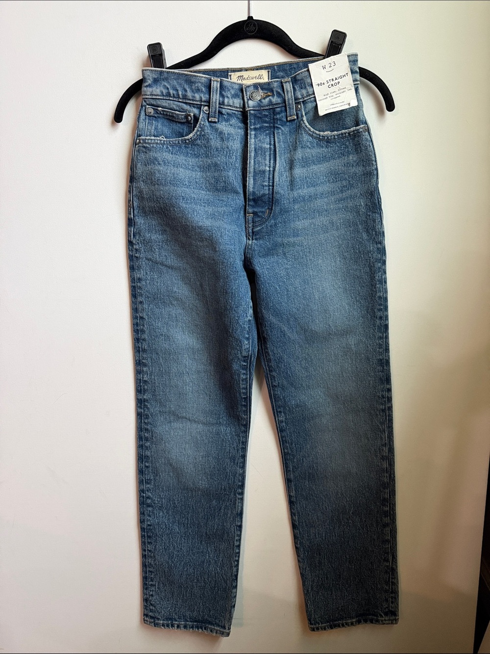 Madewell Women’s Medium Blue 90s Straight Crop Jeans | Waist 23
